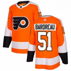 Mens Adidas Philadelphia Flyers 51 Cole Bardreau Premier Orange Home NHL Jersey 