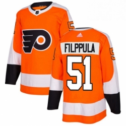 Mens Adidas Philadelphia Flyers 51 Valtteri Filppula Premier Orange Home NHL Jersey 