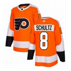 Mens Adidas Philadelphia Flyers 8 Dave Schultz Premier Orange Home NHL Jersey 