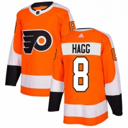 Mens Adidas Philadelphia Flyers 8 Robert Hagg Authentic Orange Home NHL Jersey 