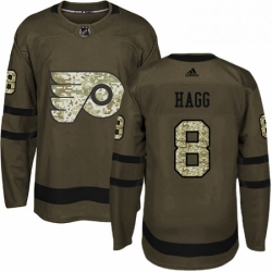 Mens Adidas Philadelphia Flyers 8 Robert Hagg Premier Green Salute to Service NHL Jersey 