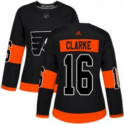 Womens Adidas Philadelphia Flyers 16 Bobby Clarke Premier Black Alternate NHL Jersey 