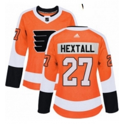 Womens Adidas Philadelphia Flyers 27 Ron Hextall Authentic Orange Home NHL Jersey 