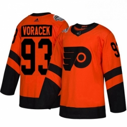 Womens Adidas Philadelphia Flyers 93 Jakub Voracek Orange Authentic 2019 Stadium Series Stitched NHL Jersey 