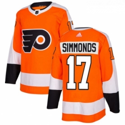 Youth Adidas Philadelphia Flyers 17 Wayne Simmonds Premier Orange Home NHL Jersey 