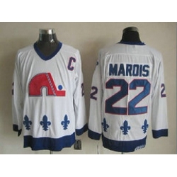 NHL Jerseys Quebec Nordiques #22 marois white[patch C]