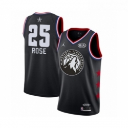 Mens Minnesota Timberwolves 25 Derrick Rose Swingman Black 2019 All Star Game Basketball Jersey 