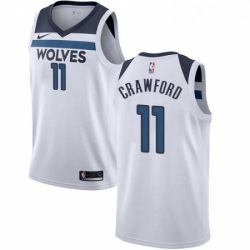 Mens Nike Minnesota Timberwolves 11 Jamal Crawford Swingman White NBA Jersey Association Edition 