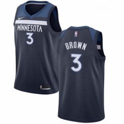 Womens Nike Minnesota Timberwolves 3 Anthony Brown Swingman Navy Blue Road NBA Jersey Icon Edition 