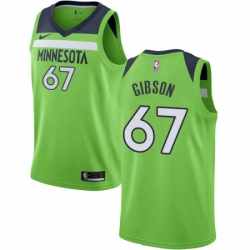 Womens Nike Minnesota Timberwolves 67 Taj Gibson Swingman Green NBA Jersey Statement Edition 