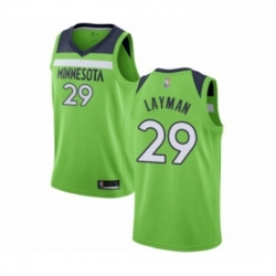 Youth Minnesota Timberwolves 29 Jake Layman Swingman Green Basketball Jersey Statement Edition 