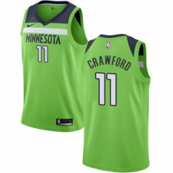 Youth Nike Minnesota Timberwolves 11 Jamal Crawford Swingman Green NBA Jersey Statement Edition 