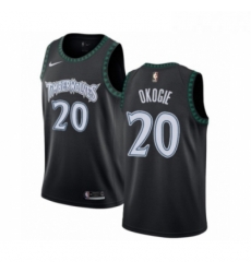 Youth Nike Minnesota Timberwolves 20 Josh Okogie Swingman Black Hardwood Classics Jersey 