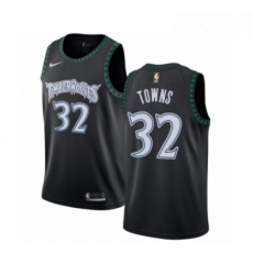 Youth Nike Minnesota Timberwolves 32 Karl Anthony Towns Swingman Black Hardwood Classics Jersey