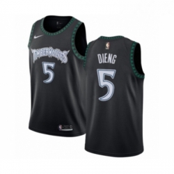 Youth Nike Minnesota Timberwolves 5 Gorgui Dieng Swingman Black Hardwood Classics Jersey