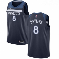 Youth Nike Minnesota Timberwolves 8 Jerryd Bayless Swingman Navy Blue NBA Jersey Icon Edition 