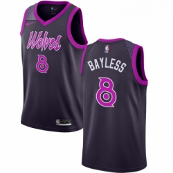 Youth Nike Minnesota Timberwolves 8 Jerryd Bayless Swingman Purple NBA Jersey City Edition 