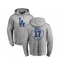 Men Baseball Los Angeles Dodgers 17 Joe Kelly Gray RBI Pullover Hoodie