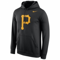Men MLB Pittsburgh Pirates Nike Logo Performance Pullover Hoodie Black