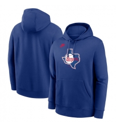 Men Texas Rangers Royal Cooperstown Collection Logo Club Pullover Hoodie