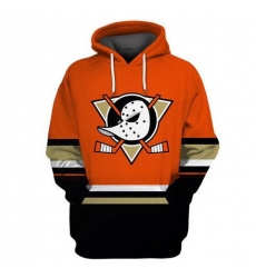 Men Anaheim Ducks Orange Alternate All Stitched Hooded Sweatshirt