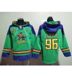 Men's Anaheim Ducks #96 Charlie Conway Green Must-Have Lace-Up Pullover Hoodie