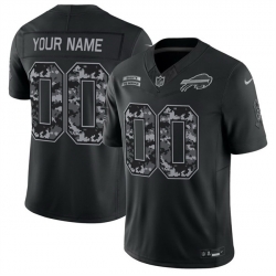 Men Buffalo Bills Active Player Custom Black F U S E  2026 Salute to Service Limited Stitched Football Jersey