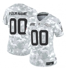 Women Denver Broncos Active Player Custom 2024 F U S E Arctic Camo Salute To Service Limited Stitched Jersey