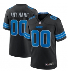 Men Women Youth Detroit Lions Nike Custom Game Jersey Black 2024 Fuse