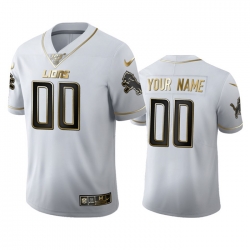Men Women Youth Toddler Detroit Lions Custom Men Nike White Golden Edition Vapor Limited NFL 100 Jersey