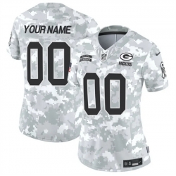 Women Green Bay Packers Active Player Custom 2024 F U S E Arctic Camo Salute To Service Limited Stitched Football Jersey