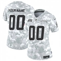 Women Los Angeles Chargers Active Player Custom 2024 F U S E Arctic Camo Salute To Service Limited Stitched Football Jersey