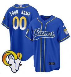 Men Los Angeles Rams Active Player Custom Royal Stitched Baseball Jersey