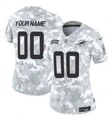 Women Miami Dolphins Active Player Custom 2024 F U S E Arctic Camo Salute To Service Limited Stitched Football Jersey