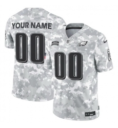 Men Philadelphia Eagles Active Player Custom 2024 F U S E Arctic Camo Salute To Service Limited Stitched Football Jersey