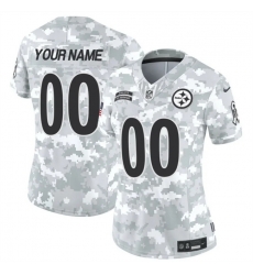 Women Pittsburgh Steelers Active Player Custom 2024 F U S E Arctic Camo Salute To Service Limited Stitched Football Jersey