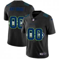 Men Women Youth Toddler Seattle Seahawks Custom Men Nike Team Logo Dual Overlap Limited NFL Jerseyey Black