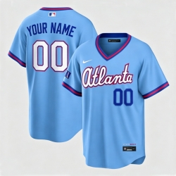 Men Atlanta Braves Nike Powder Blue 2026 City Connect Stadium Custom Jersey