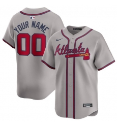 Men Women youth Atlanta Braves Active Player Custom Grey 2024 Away Limited Stitched Baseball Jersey