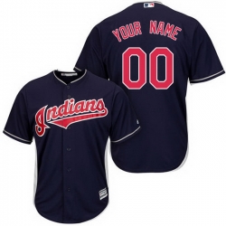 Men Women Youth Toddler All Size Replica Navy Blue Baseball Alternate Youth Jersey Customized Cleveland Indians Cool Base