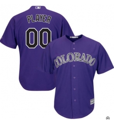 Men Women Youth All Size Colorado Rockies Purple Customized Cool Base Jersey