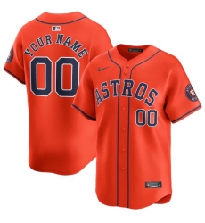 Men Women youth Houston Astros Active Player Custom Orange 2024 Alternate Limited Stitched Baseball Jersey