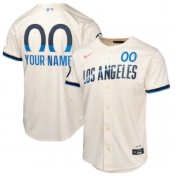 Custom Los Angeles Dodgers Nike Cream 2024 City Connect Limited Player Jersey