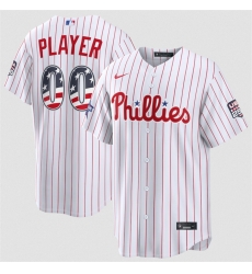 Men Philadelphia Phillies Active Player Custom White 2026 All Star Edition Stars   Stripes Stadium Pick A Player Stitched Baseball Jersey
