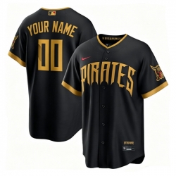 Men Pittsburgh Pirates Nike Black 2026 City Connect Stadium Custom Jersey