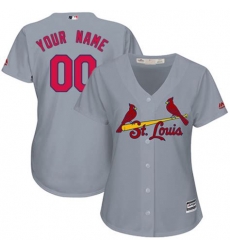 Men Women Youth All Size St.Louis Cardinals Custom Cool Base Grey Jersey