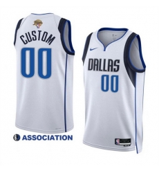 Men Dallas Mavericks Active Player Custom White 2024 Finals Association Edition Stitched Basketball Jersey