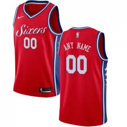 Men Women Youth Toddler All Size Nike Philadelphia 76ers Customized Swingman Red Alternate NBA Statement Edition Jersey
