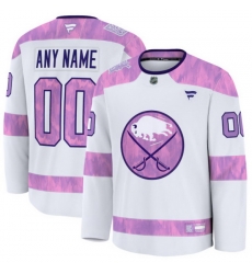 Men Women Youth Buffalo Sabres Fanatics 2024 Hockey Fights Cancer Custom Practice Jersey White