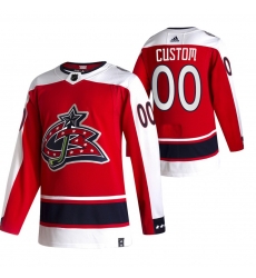 Columbus Blue Jackets Custom Red Men Women youth Adidas 2020 21 Alternate Authentic Player NHL Jersey 